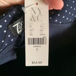 New York & Co. NWT 7th Avenue NY&Co Navy Polka Dot Trouser Pants size 2 Photo 3
