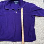 Lands' End Purple Fleece 1/4 Zip Pullover Top Women's L Polyester PolarTec Photo 3