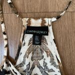 Cynthia Rowley animal print linen dress spaghetti straps pockets women’s size 2 Photo 4