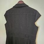 Calvin Klein  Dress Black Button Down Collar Neutral Business Casual Photo 4