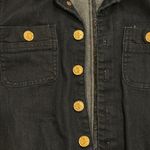 7 For All Mankind  Dark Denim Romper with Gold Buttons Photo 4