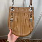 B. Makowsky Brown Leather Crossbody Bag classic minimalist neutral quiet luxury Tan Photo 1