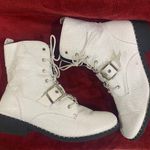 Qupid  white cracked boots Photo 0