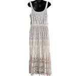 Lace Ivory J. Gee Maxi Sleeveless Boho Flowy Romantic Dress Women’s M Blouson Size M Photo 2
