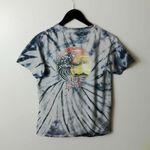 Dark Seas T Shirt Womens Blue White Medium M Skull Swirl Wave Tie Dye Cotton Photo 9