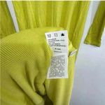 Enza Costa Long Sleeve Maxi Dress Womens Small Chartreuse Lime Ribbed Silk Blend Green Photo 8