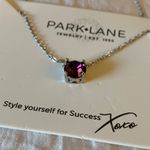 Park Lane : Silver Tone Necklace- Deep Purple Color Charm Photo 6