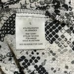 Hippie Rose New  Snake Print Top Black White Size L Large Front Twist Photo 6