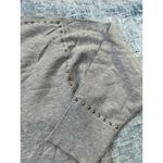 DKNY NWT!  Gray Studded Crew Neck Pullover Sweater XL Photo 4