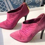 Vintage Buffalo London Pink suede platform booties 7 Photo 0