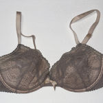 Victoria's Secret  Lace Underwire Bra taupe adjustable straps no pads Photo 0