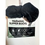 Brand New Brookstone Theraspa Women's OSFA Black Warming Foot Pain Boots Slipper Size 10 Photo 2