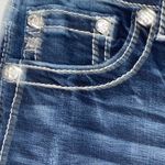 Miss Me Chloe Dark Indigo Boot Cut Jeans Wo size 29 bold stitching silver accent Photo 7