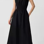 Gap  Black Linen-Blend Splitneck Maxi Dress, size XL Photo 0