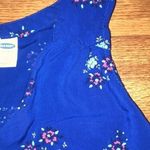 Old Navy  Royal Blue Floral Sleeveless Blouse XS Photo 4