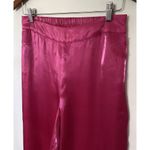 House of Harlow 1960 Hot Pink Satin Pull Up Wide Leg Pants Elastic Waist Sz S Photo 2