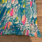 Lilly Pulitzer  small v neck tee pocket shirt sailboats neon print Photo 1