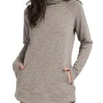 prAna  Calexa Tunic Top Cowl Neck Pocket Terry Knit Outdoor Heather Oatmeal Large Photo 0