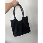 Black‎ Faux Suede Bohemian Hobo Shoulder Bag Tote with Tassel Boho Hippie Black Photo 2