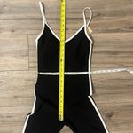 NWT Wilo The Label Ribbed Jumpsuit Black Skinny White Stripe One Piece Womens XS Photo 3