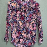 Vintage 90s Floral Shirt Peter Pan Collar Medium 80s Photo 0