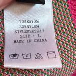 None Color Block Knit Cropped Tank Top | Size Large‎ Pink/multi-color shirt Photo 4