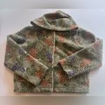 DUFFEL Made in America Long Sleeve Hooded Button‎ Up Grape Print Sweater Small Purple Photo 6