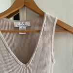 Magaschoni Cream Ribbed Midi Dress Photo 1