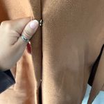 Ontwefth Tan Brown Belted‎ Coat Womens Size S Puffy Sleeves Lined Long Preppy Photo 7