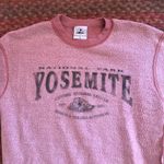 PRAIRIE MOUNTAIN YOSEMITE NATIONAL PARK INSIDE OUT GRAPHIC TOURIST SWEATSHIRT Pink Photo 2