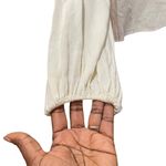 HAZEL Lace Blouse Peasant Shirt Boho Top Color Crochet Ivory lagenlook Size M Photo 2