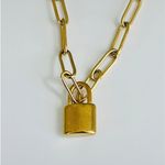 Anthropologie No tarnish Padlock Necklace  Photo 1