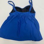 Alex Marie Womens Tankini Top Padded Loose Swimsuit Solid Blue Size 10 Photo 2