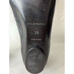 Balenciaga Women’s Black Leather Slip-On Flats Loafers Ballet Shoes Size 38 Photo 11