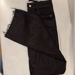 ZARA women’s straight leg black denim unfinished hem excellent condition size 4 Photo 0