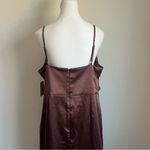 Birdy Grey Lydia Shiny Satin Chocolate Brown Maxi Dress NEW Size XXL Bridesmaid Photo 8