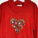 Coldwater Creek ‎ Heart Embroidered Sweater Photo 1