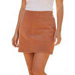 Aeropostale  Burnt Orange Corduroy Front Slit Mini Skirt Size Medium Photo 0