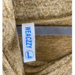 Weaczzy Long Sleeve Cowl Neck Lightweight Stretchy Gold Sweater Button Size L Size L Photo 3