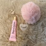 Juicy Couture Pink Lip Gloss with Fluffy Keychain and hart Photo 0