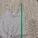 Caution to the Wind  Grey and White Tie Tank Top Photo 5