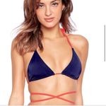 Agent Provocateur L’Agent Seim Top Strappy Wrap Women’s Blue and Neon Bikini Top Size XS Photo 2