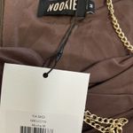 Nookie Revolve Tia Midi Cut Out Chain Strap Dress in Mocha Brown Size M NEW Photo 4