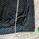 Sanctuary Polka Dot VNeck Blouse Plus Size 1X Navy Blue Preppy Retro Clean Girl Photo 6