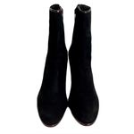 Stuart Weitzman  ‘Lithe’ Black Suede Patent Tortoise Trim Heeled Boots, Size 8.5 Photo 1
