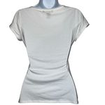 White House | Black Market White Embroidered Lace Beaded Neckline Top EUC Size XS Photo 6