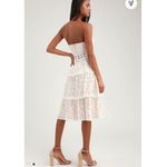 Lulu’s Adorn White Lace Strapless Midi Bridal Dress Small Photo 1