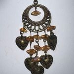 Boho Burnished Gold Tone And Bead Statement Necklace Photo 1