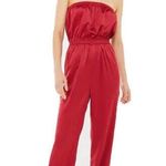 Urban Outfitters Outfitter Red Satin Jumpsuit Photo 0