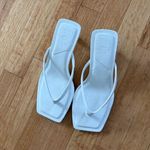 INC I.N.C. White Flip Flop Kitten Heel Photo 1